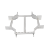 derivación "x" horizontal de aluminio perfil z / peralte 3 1/4" / ancho 12"/ radio 8" / incluye tornillería (chxhez314r8x12ak)