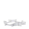 derivación "x" horizontal de aluminio perfil z / peralte 3 1/4" / ancho 9"/ radio 8" / incluye tornillería (chxhez314r8x9ak)