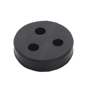 inserto de caucho de 4" con tres orificios para cable de 1/2 in