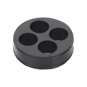 inserto de caucho de 4" con cuatro orificios para cable de 7/8 in