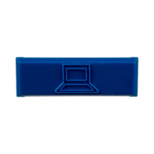 paquete de 100 iconos de datos de instalación a presión, para jacks mini com de panduit, de plástico, color azul