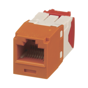 conector jack rj45 estilo tg, mini com, categoría 5e, de 8 posiciones y 8 cables, color naranja