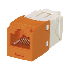 conector jack rj45 estilo tg, mini com, categoría 6, de 8 posiciones y 8 cables, color naranja