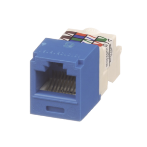 conector jack rj45 estilo tp, mini com, categoría 6, de 8 posiciones y 8 cables, color azul