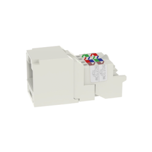 conector jack rj45 estilo tp, mini com, categoría 6, de 8 posiciones y 8 cables, color blanco mate