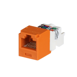 conector jack rj45 estilo tp, mini com, categoría 6, de 8 posiciones y 8 cables, color naranja