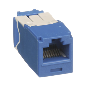 conector jack rj45 estilo tg, mini com, categoría 6a, de 8 posiciones y 8 cables, color azul