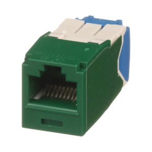 conector jack rj45 estilo tg, mini com, categoría 6a, de 8 posiciones y 8 cables, color verde