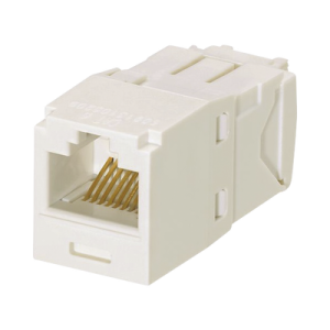 conector jack rj45 estilo tg, mini com, categoría 6a, de 8 posiciones y 8 cables, color blanco mate