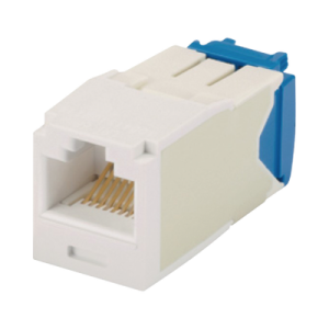 conector jack rj45 estilo tg, mini com, categoría 6a, de 8 posiciones y 8 cables, color blanco