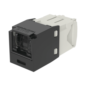 conector jack rj45 estilo tg con ventana, mini com, categoría 6, de 8 posiciones y 8 cables, color negro