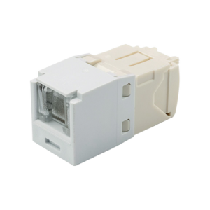 conector jack rj45 estilo tg con ventana, mini com, categoría 6, de 8 posiciones y 8 cables, color blanco