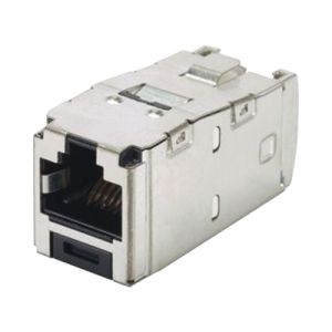 conector jack rj45 blindado, estilo tg, mini com, categoría 6a, de 8 posiciones y 8 cables, color negro