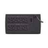 regulador de voltaje de 1000va/500w, entrada nema 5 15p, con 8 salidas nema 5 15r y supresión de picos a 245 joules