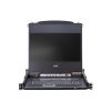 consola lcd single rail con switch kvm integrado |vga ps/2 usb de 8 puertos | conexión daisy chain | módulo lcd 17" tft lcd