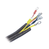 tubo corrugado abierto para protección de cables, .75in (19.1 mm) de diámetro, 30.5 m de largo, color negro