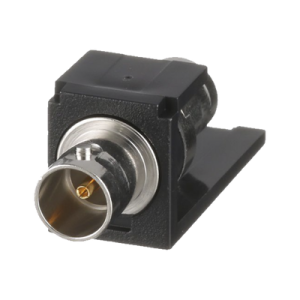 módulo acoplador coaxial tipo bnc, mini com, de 75 ohms, color negro