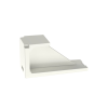 módulo de tapa ciega (inserto ciego), mini com, color blanco mate, 1 pieza