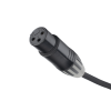 cable xlr | 3 polos | conector hembra macho | serie m | carcasa negra | contactos dorados | ideal para microfonía | longitud 10m