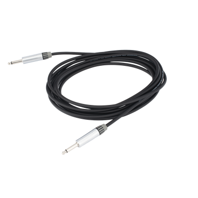 cable de audio | plug 1/4 in a plug 1/4 in stereo | carcasa cromada | conectores seetronic | longitud 5m cable de audio | plug 1/4 in a plug 1/4 in stereo | carcasa cromada | conectores seetronic | longitud 5m