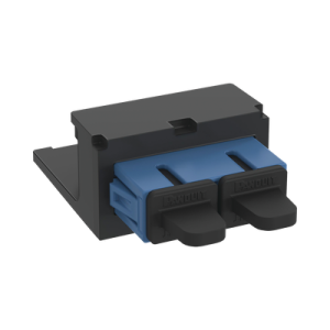 módulo acoplador sc duplex, para fibra Óptica monomodo os1/os2, tipo mini com, color azul