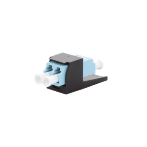 módulo acoplador lc duplex, para fibra Óptica multimodo om3/om4, tipo mini com, color aqua