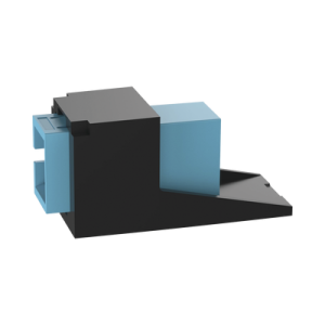 módulo acoplador sc simplex, para fibra Óptica multimodo om3/om4, tipo mini com, color aqua