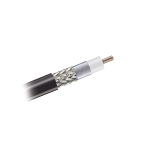 cable coaxial 90% de blindaje, certificación rohs, conductor de cobre revestido de aluminio, 50 ohms, carrete de 300 m