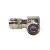 conector n macho de compresion, angulo recto para lmr 400, cnt 400, bronce blanco /oro /tefl贸n.