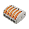 conector compacto para 1 cable de entrada 4 cables de salida / cables compatibles 12awg 28awg