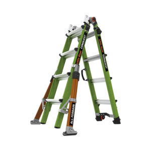 escalera multi posiciones de 6.7 m (22') para suelos inclinados o con desniveles.