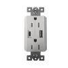contacto dúplex con puertos usb tipo a y c, 15 a, 100 240 v, usb 5 v, incluye la placa.