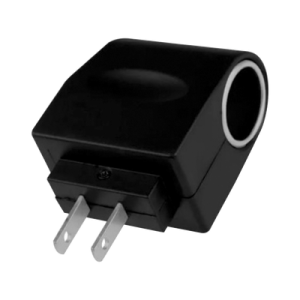 convertidor de corriente de 110 / 240 vca a 12 vcc / 500 mah con enchufe para encendedor de cigarrillos.