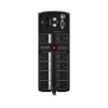 ups de 1500 va/900 w, topología línea interactiva, entrada 120 vca nema 5 15p, tipo torre, con 8 tomas nema 5 15r