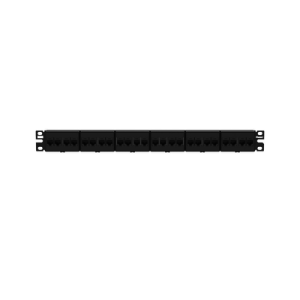 panel de parcheo con 24 acopladores mini com, plano, categoría 6a, de 1 ur, color negro