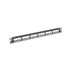 panel de parcheo modular mini com (sin conectores), plano, totalmente blindado, de 24 puertos, 1ur