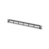 panel de parcheo modular mini com (sin conectores), plano, totalmente blindado, de 24 puertos, 1ur