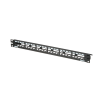 panel de parcheo modular mini com (sin conectores), plano, totalmente blindado, de 24 puertos, 1ur