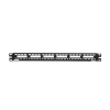 panel de parcheo modular mini com (sin conectores), plano, totalmente blindado, de 24 puertos, 1ur