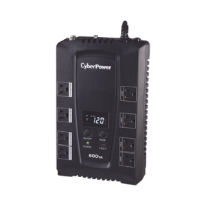 ups de 600 va/340 w, topología standby, entrada 120 vca nema 5 15p, tipo gabinete compacto, con 8 tomas nema 5 15r