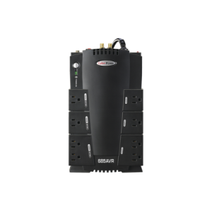 ups de 685 va/390 w, topología línea interactiva, entrada 120 vca nema 5 15p, tipo gabinete compacto, con 8 tomas nema 5 15r