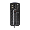 ups de 850 va/510 w, topología línea interactiva, entrada 120 vca nema 5 15p, tipo mini torre, con 9 tomas nema 5 15r