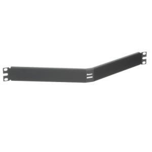 tapa ciega para rack estándar de 19in, angulado, de acero, 1ur, color negro