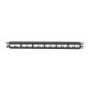 panel de parcheo modular mini com (sin conectores), plano, sin blindaje, de 24 puertos, 1ur