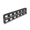 panel de parcheo modular mini com (sin conectores), plano de instalación al ras, sin blindaje, de 48 puertos, 2ur