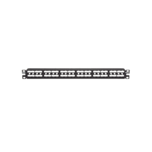 panel de parcheo modular mini com (sin conectores), plano, sin blindaje, alta densidad, de 48 puertos, 1ur