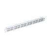 panel de parcheo modular mini com (sin conectores), plano, sin blindaje, alta densidad, de 48 puertos, color blanco, 1 ur