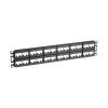 panel de parcheo modular mini com (sin conectores), plano, sin blindaje, de 48 puertos, 2 ur