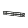 panel de parcheo modular mini com (sin conectores), plano, sin blindaje, de 48 puertos, 2 ur