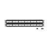 panel de parcheo modular mini com (sin conectores), plano, sin blindaje, de 48 puertos, 2 ur